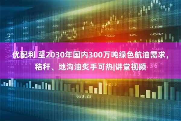 优配利 至2030年国内300万吨绿色航油需求，秸秆、地沟油炙手可热|讲堂视频